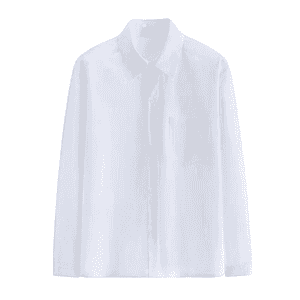 Oglanlar üçin klassik ak köýnek.